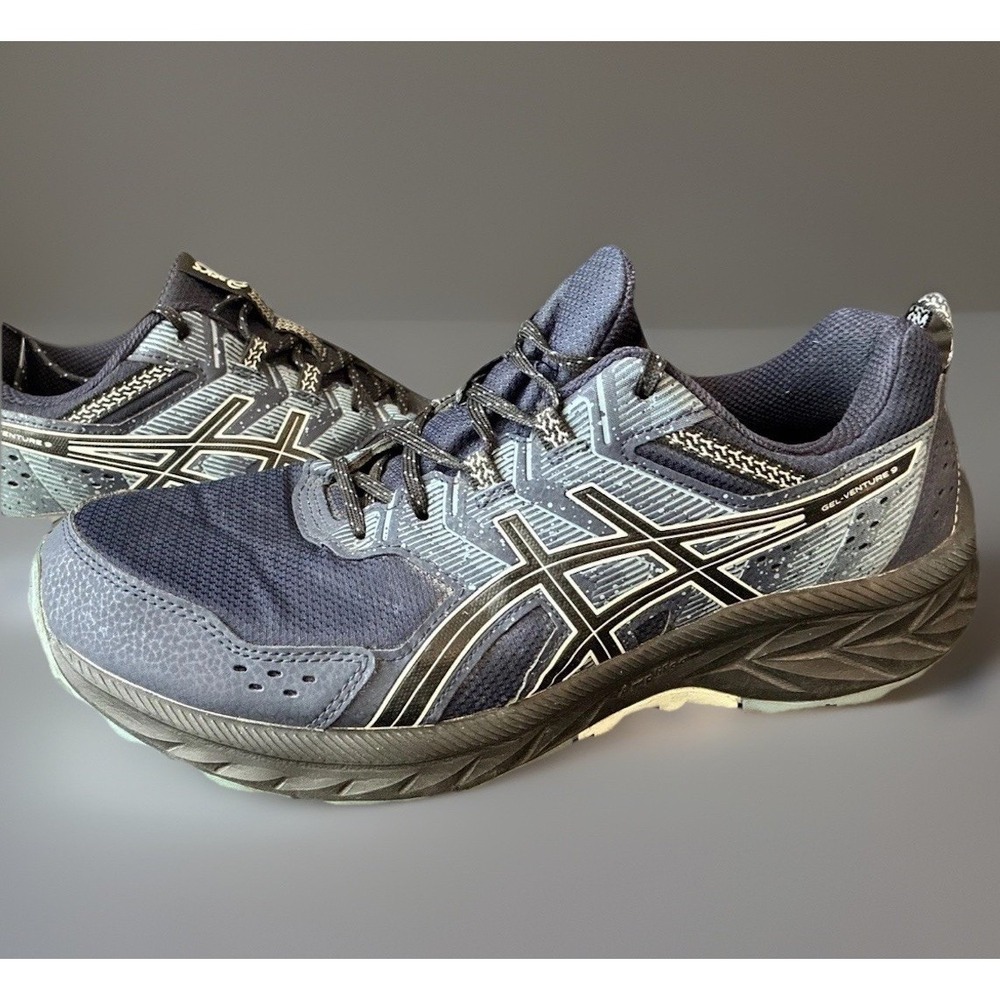 Asics Gel-Venture 9 Mens 10 Extra Wide Trail Running Shoes | Navy/Black/Gray |